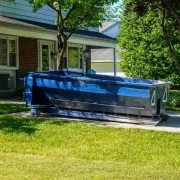 dumpster driveway house residential neighborhood